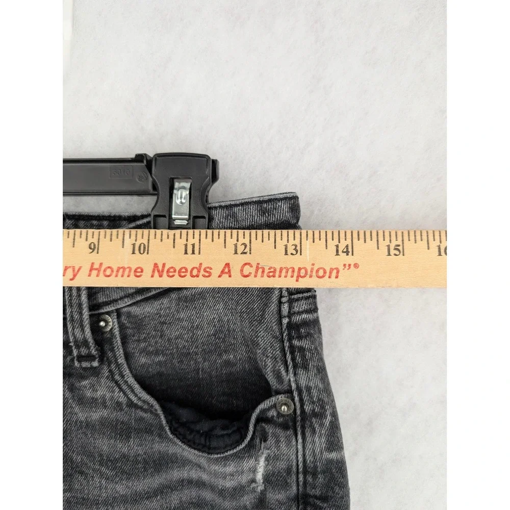 Old Navy Womens 0 Straight High Rise Secret Slim‎ Pockets Gray Denim Ankle Jeans